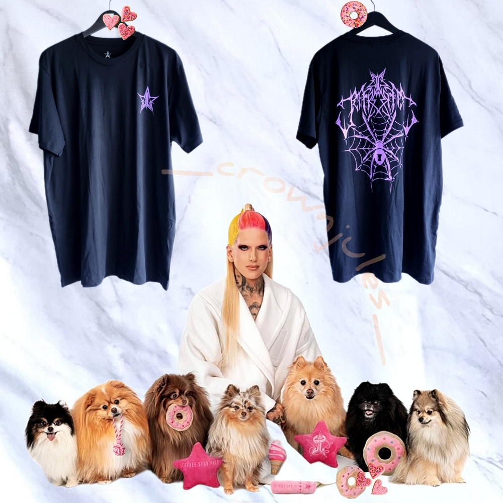 Jeffree Star Cosmetic Spider Shirt black purple logo xxl